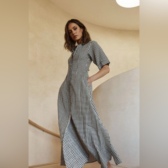 Dissh Gaia Houndstooth Shirt Dress - Picture 2 of 12